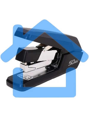 Степлер настольный Deli E0371black Exceed 24/6 26/6 26/8 (50 листов) снижение усилия, черный, 100 скоб, коробка