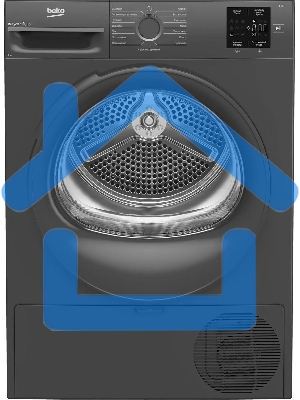Сушильная машина Beko BM3T37220A черный, 7 кг, сушка - тепловой насос, программ - 15, 59.8 x 84.6 x 54.5 см