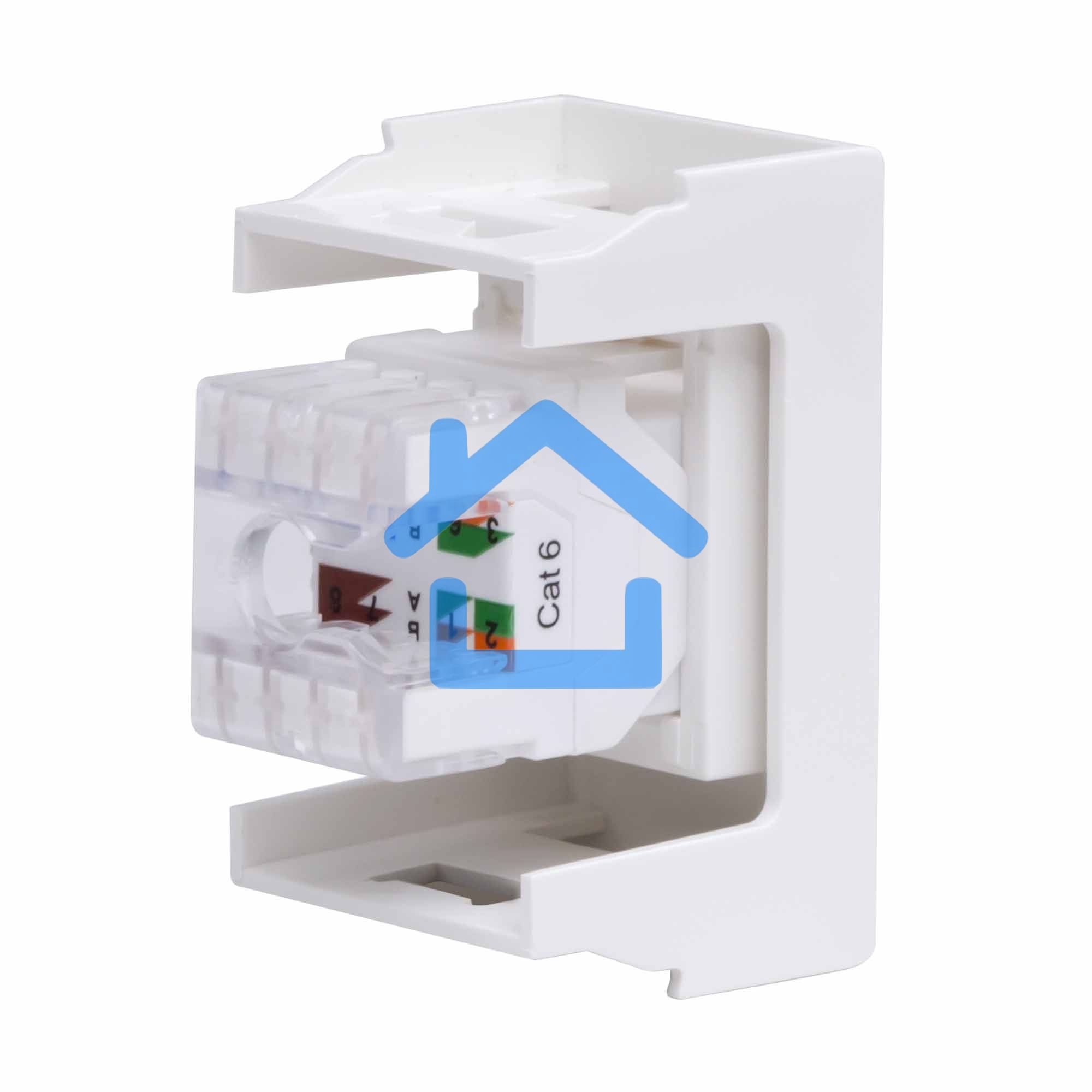 Розетка компьютерная DKC Viva 45058 RJ-45 кат.6, неэкранированная, 8P8C, Hyperline, Dual IDC, белая, 1 модуль