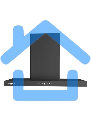 Вытяжка каминная Gefest ВО 3806 С23 черный, 80 см, 900 куб. м/ч, 81 дБ