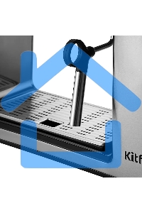 Кофеварка рожковая Kitfort КТ-7515 серебристый, исп. кофе - молотый, 1 л, 1450 Вт, 15 Бар