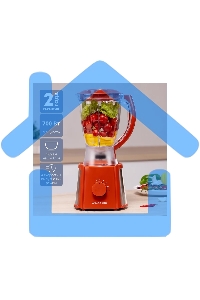 Блендер Galaxy Line GL 2162, красный, стационарный, 700 Вт, четырехлопастный нож, 4 скорости, импульсный режим