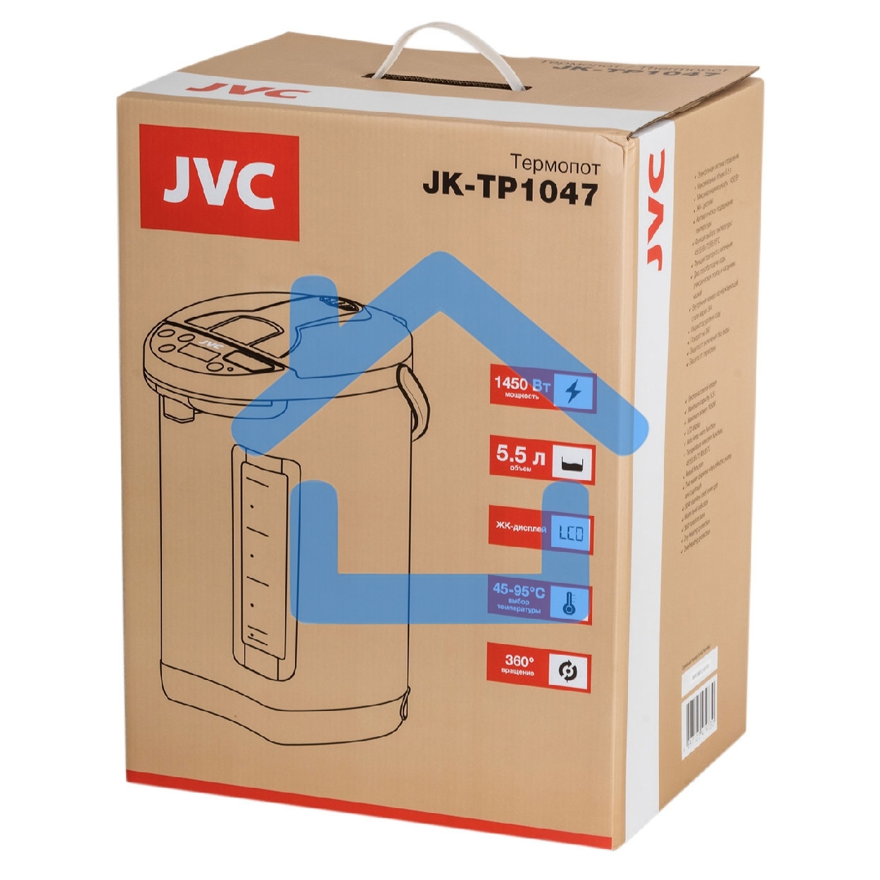 Термопот JVC JK-TP1047 5,5 л, 1450 Вт, темно-зеленый с золотым