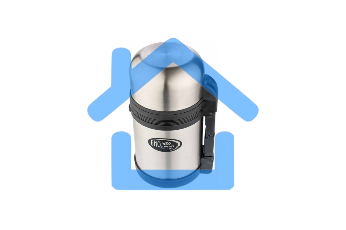 Термос BIOSTAL NG800-1 0.8 л, универс, ручка, рем. для переноски, крышка-чашка и доп. пласт. чашка.