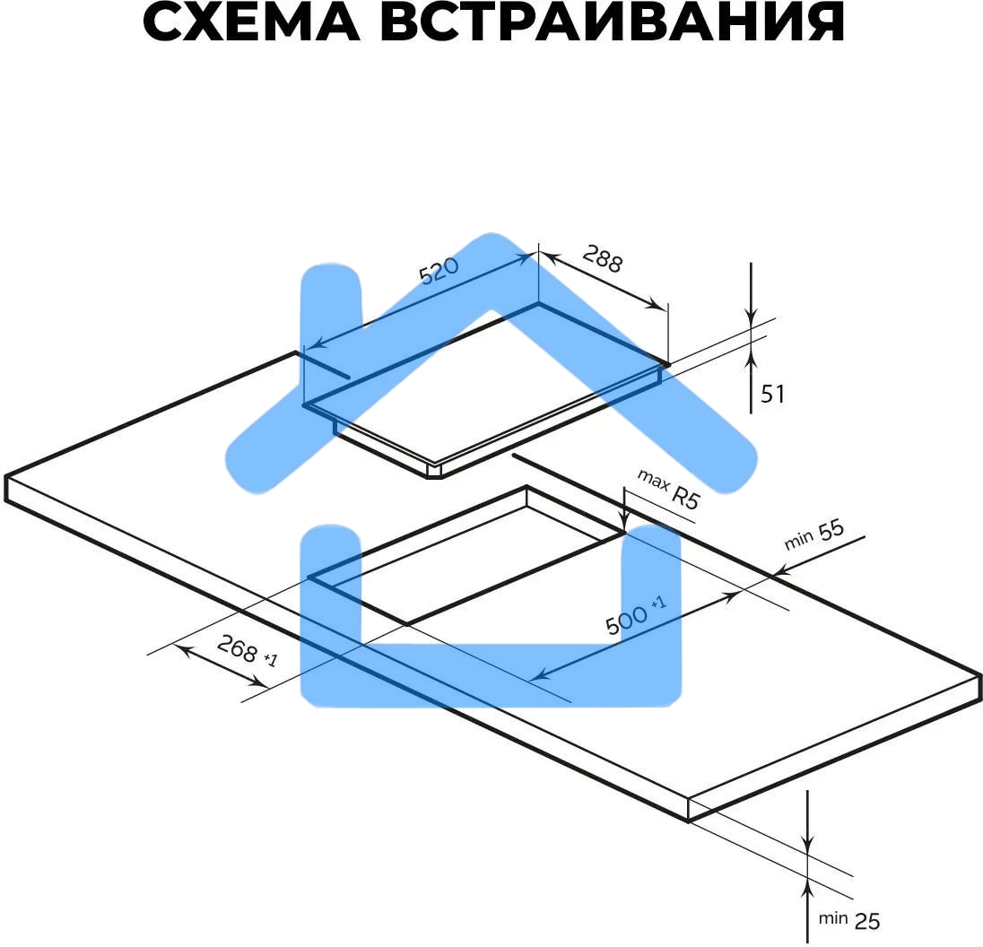 Варочная поверхность LEX EVH 320M BL черный
