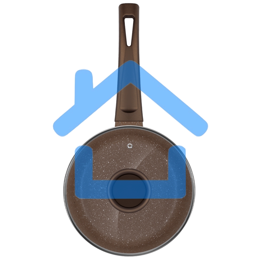 Ковш Maunfeld Carmel MF18CRM01SP из литого алюминия со стеклянной крышкой, 18 см, 1,6 л