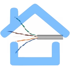 Кабель Cablexpert, UTP5e, 4 пары, 0.51 мм, CCA, однож., 305 м, серый