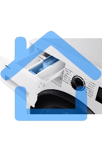 Стиральная машина Samsung WW11CGC04CAELP белый/черный, загрузка фронтальная 11кг, 1400 об/мин, класс: A