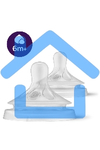 Соска для кормления Philips Avent NATURAL Response, силикон, Т6, 2 шт
