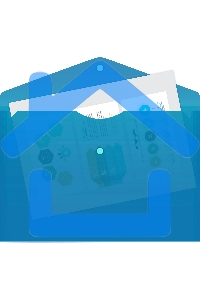 Конверт на кнопке Silwerhof Eco A4, пластик, 0.12мм, синий