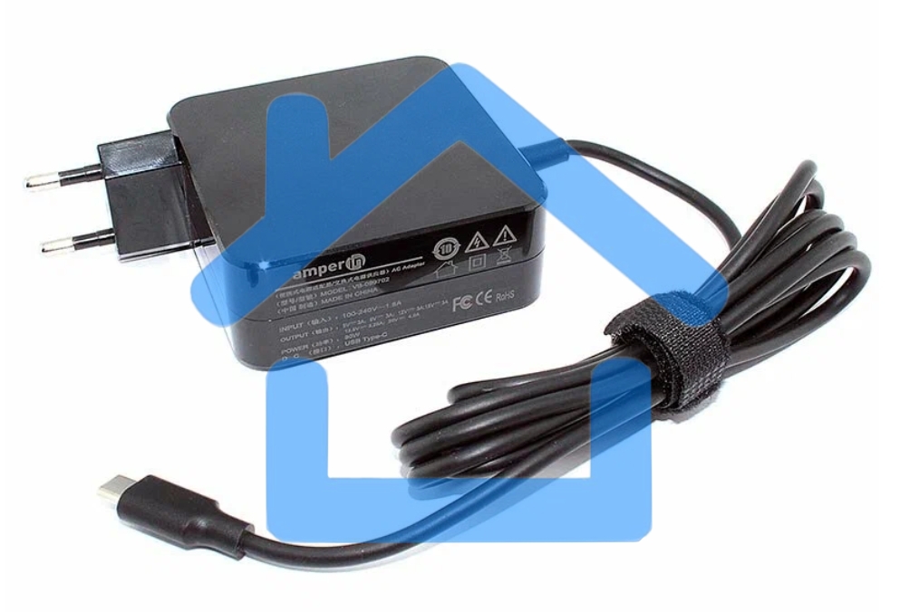 Блок питания (сетевой адаптер) Amperin 5V 3A - 20V 4,5A 90W Type-C, квадратный корпус