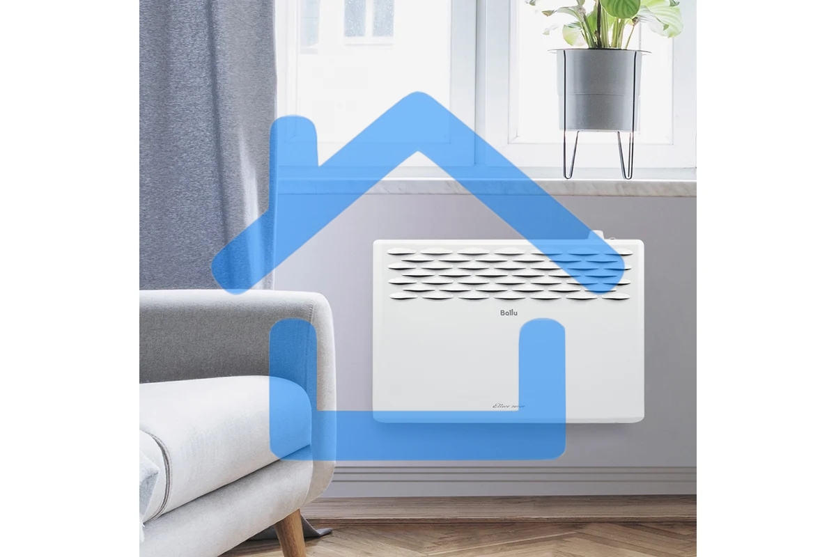 Конвектор Ballu Ettore BEC/ETMR-500 белый, 500 Вт, 8 м2, термостат