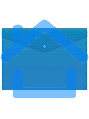 Конверт на кнопке Silwerhof Eco A4, пластик, 0.12мм, синий