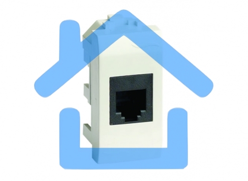 Розетка компьютерная DKC Brava 76458B RJ45 кат.6, 8P8C, белая, 1 мод