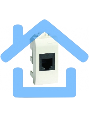 Розетка компьютерная DKC Brava 76458B RJ45 кат.6, 8P8C, белая, 1 мод