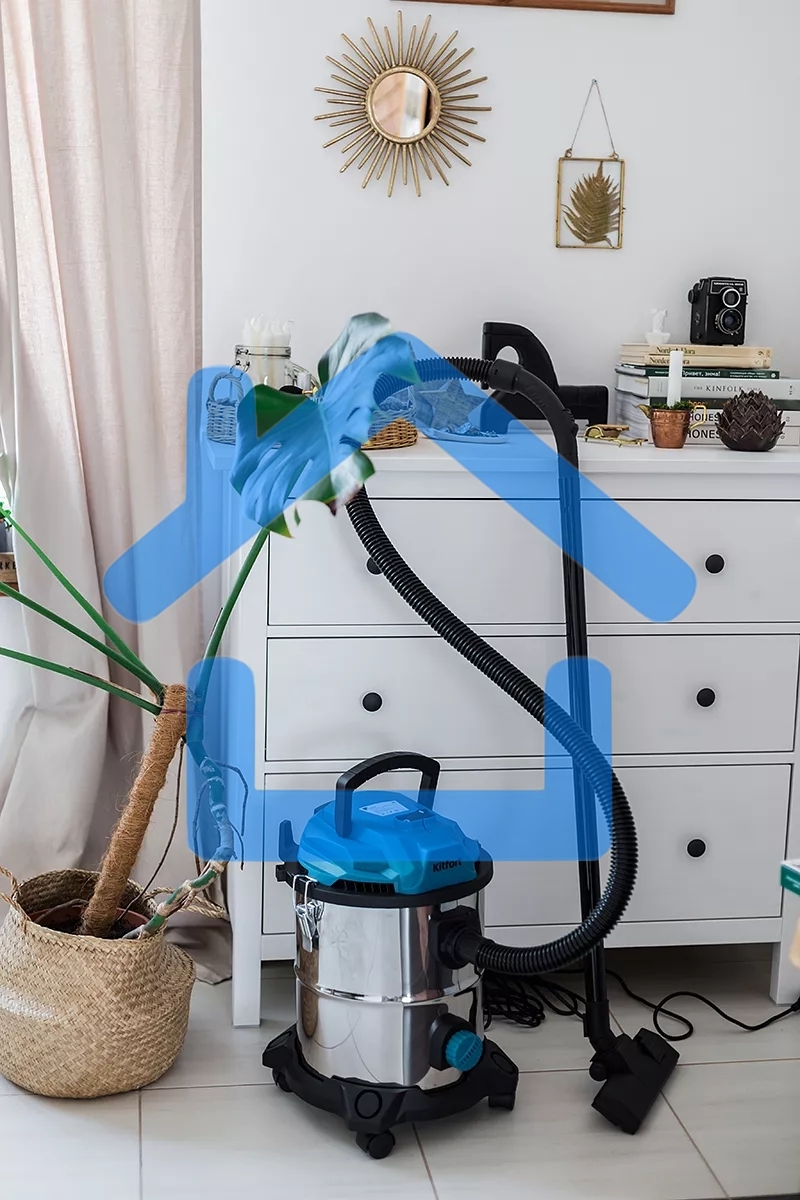 Хозяйственный пылесос Kitfort КТ-548 голубой/серебристый, 1000 Вт, уборка сухая/влажная/сбор жидкости, пылесборник контейнер/мешок, 20 л