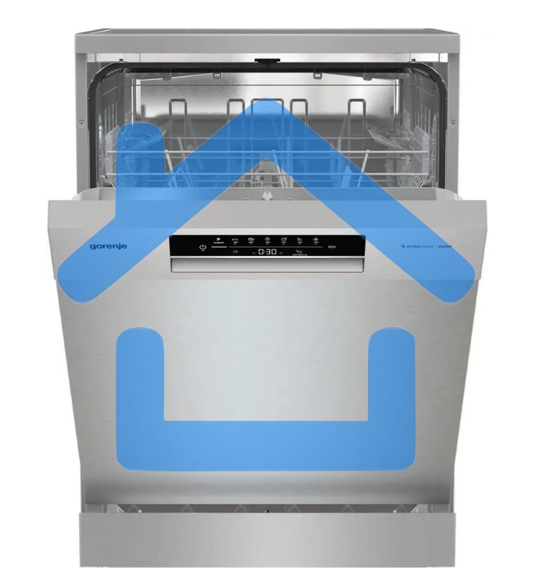 Встраиваемая посудомоечная машина Gorenje GS642E90X, серебристая, 59.9 см, 13 компл., 47 дБ, класс A++