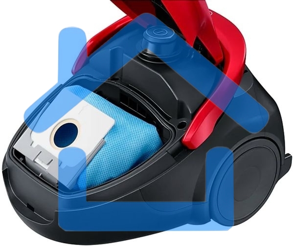 Пылесос Samsung VC20M253AWR красный, 460/2000 Вт, уборка сухая, пылесборник мешок, 2.5 л