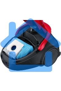 Пылесос Samsung VC20M253AWR красный, 460/2000 Вт, уборка сухая, пылесборник мешок, 2.5 л