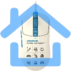 Мышь проводная A4Tech Bloody W72 Ultra Pixels Blue рисунок/бежевый/голубой, 20000 dpi, USB, кнопки - 7