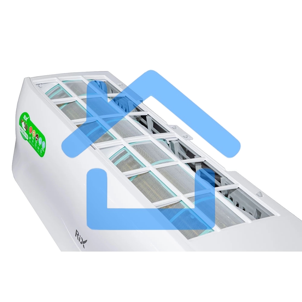 Кондиционер сплит-система настенного типа RIX LITE I/O-W24MB 24000 BTU, 70 м², 26/41 дБ, охлаждение, обогрев, осушение, белый