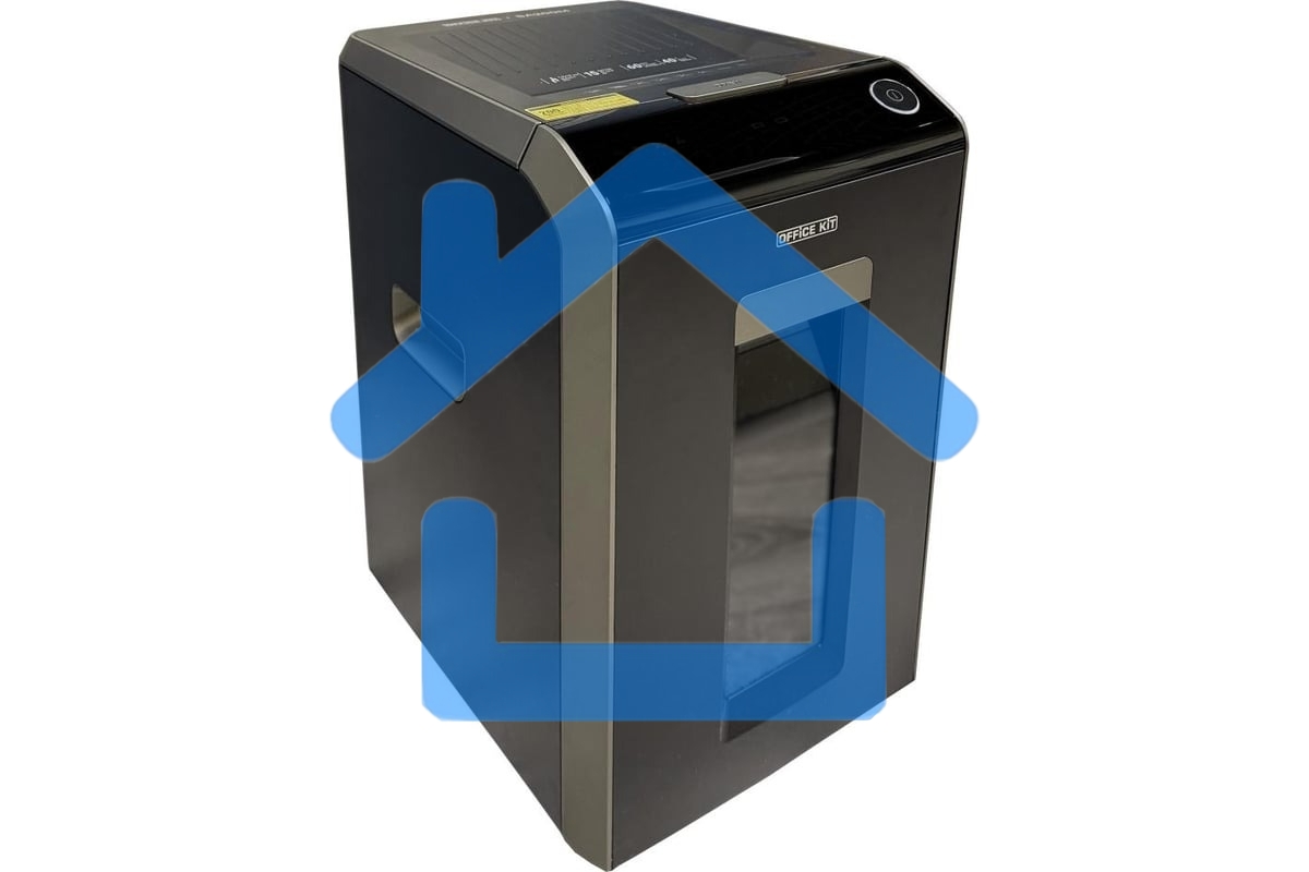 Шредер Office Kit SA200M 1,9х10 черный/серый с автоподачей (секр.P-5) фрагменты 220лист. 40лтр. скобы пл.карты