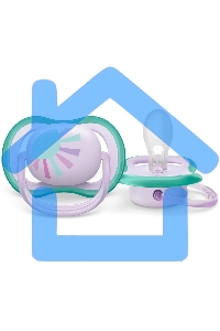 Пустышка Philips Avent ultra air, солнышко/радуга, для девочек, 0-6 мес., 2 шт.