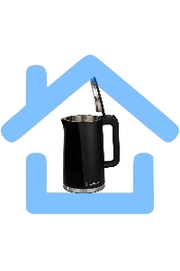 Чайник электрический Energy E-208 1,7 л,сталь, двойной корпус, черный, 2200 Вт (105731)