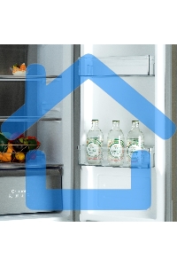 Холодильник Бирюса CD 496 TBG текстурированное черное стекло трехкамерный 334/162л морозилка снизу, NoFrost, Side by Side