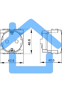 Розетка электрическая DKC BRAVA 77482N с заземлением, со шторками, черная RAL 7016, 2М