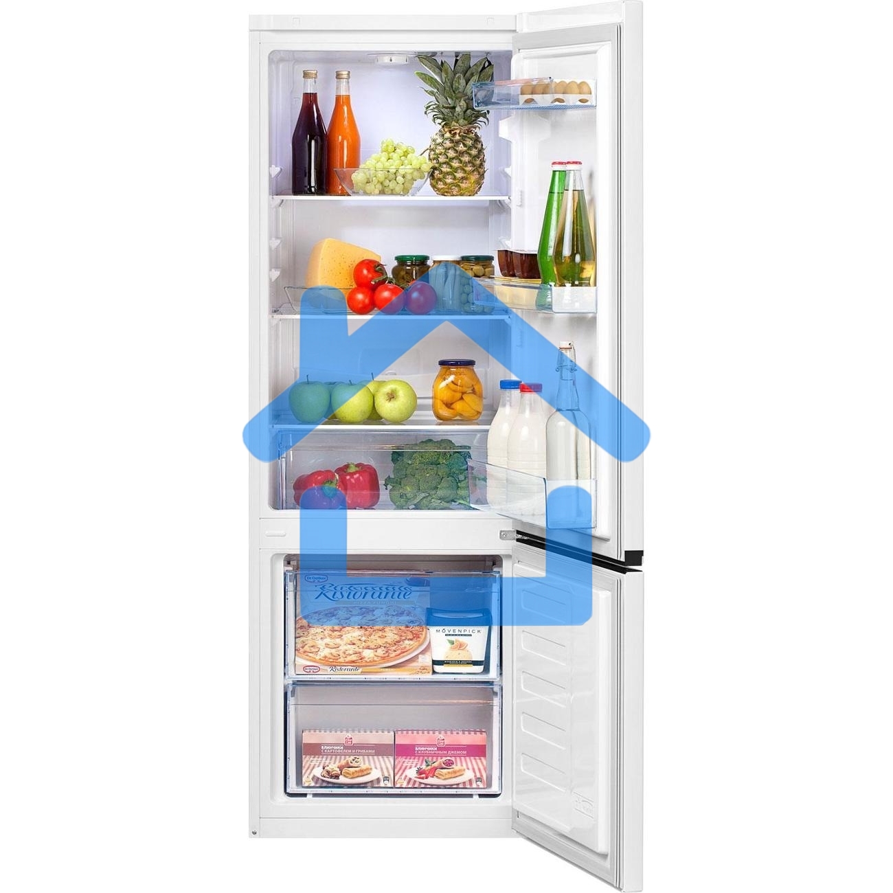 Холодильник Beko B1RCSK251W белый, двухкамерный 175/65л морозилка снизу