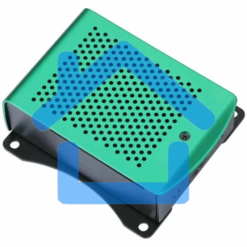 Корпус перфорированный Qumo с доп.креплением, Aluminum Case, Raspberry Pi 4B, green(RS037)