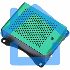 Корпус перфорированный Qumo с доп.креплением, Aluminum Case, Raspberry Pi 4B, green(RS037)