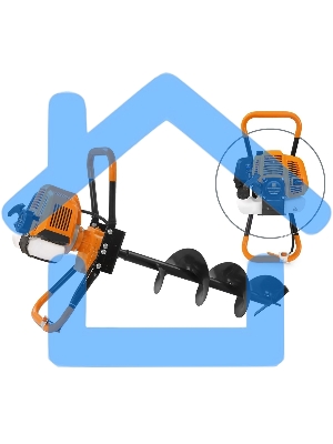 Мотобур Carver AG-43/000 бытовой 2-х такт. 1250Вт 1.7л.с. 43см3 6500об/мин (01.003.00038)