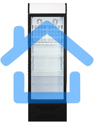 Холодильная витрина Бирюса Б-B310PN черный однокамерный 310 л