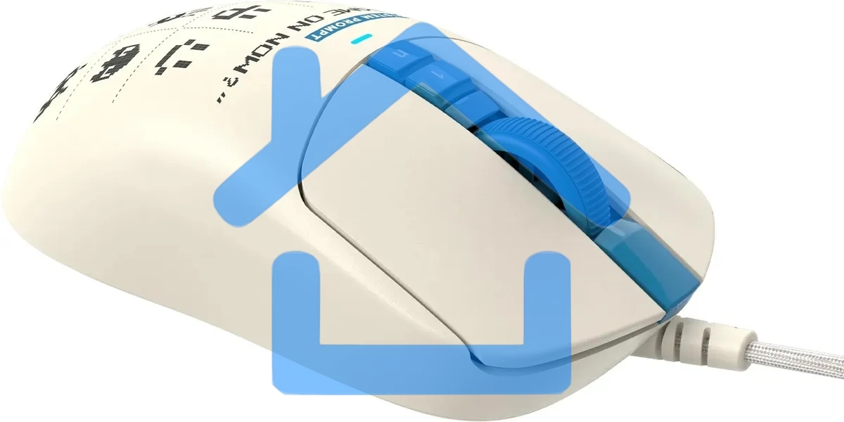 Мышь проводная A4Tech Bloody W72 Ultra Pixels Blue рисунок/бежевый/голубой, 20000 dpi, USB, кнопки - 7