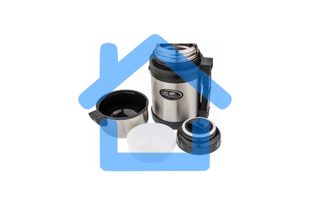 Термос BIOSTAL NG800-1 0.8 л, универс, ручка, рем. для переноски, крышка-чашка и доп. пласт. чашка.