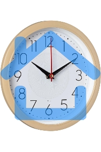 Часы настенные аналоговые Бюрократ WALLC-R83P D22см белый/бежевый
