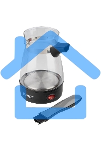 Турка электрическая ENERGY EN-297 стекло, 0,4 л, 600 Вт