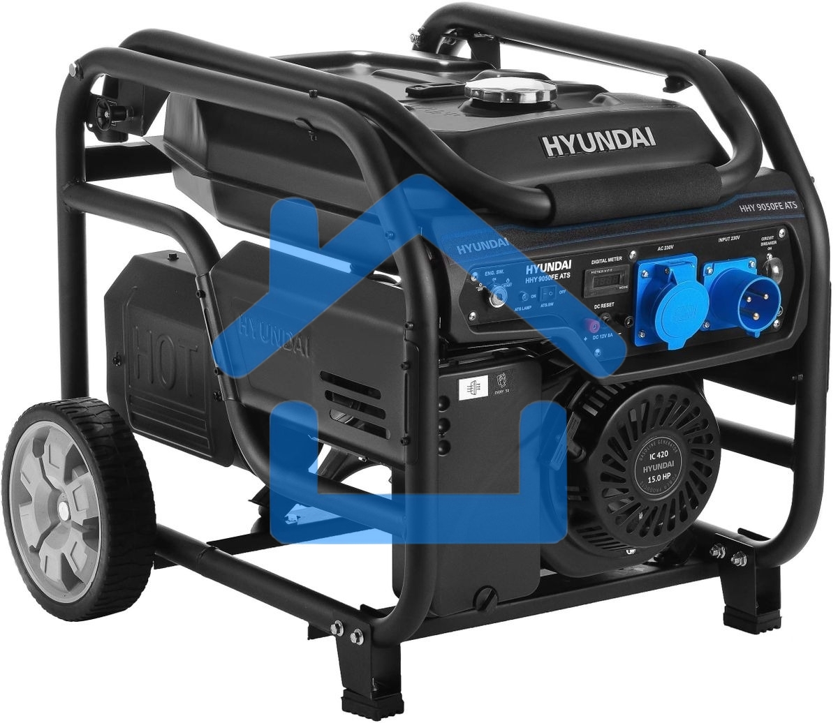 Электрогенератор бензиновый Hyundai HHY 9050FE ATS, 6.5 кВт, 74 дБ, 97 кг