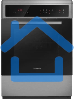 Плита электрическая Maunfeld MEC611CS10TD серебристый, конфорок 4 шт, духовка 59 л, 60 см x 85 см x 63 см