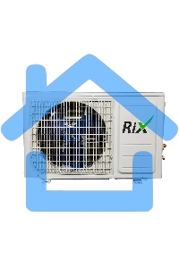 Кондиционер сплит-система настенного типа RIX LITE I/O-W24MB 24000 BTU, 70 м², 26/41 дБ, охлаждение, обогрев, осушение, белый