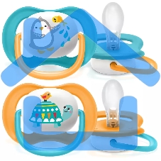 Соска-пустышка Philips Avent SCF080/07 Пингвин/Черепаха, 6-18 мес, 2 шт, для мальчиков