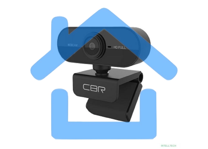 Веб-камера CBR CW 852HD Black с матрицей 1,3 МП, разрешение видео 1280х720, USB 2.0, встроенный микрофон с шумоподавлением, фикс.фокус, крепление на мониторе, длина кабеля 1,5 м, черный