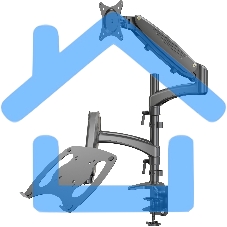 Кронштейн для монитора/ноутбука Cactus CS-VM-LH08-BK черный 13