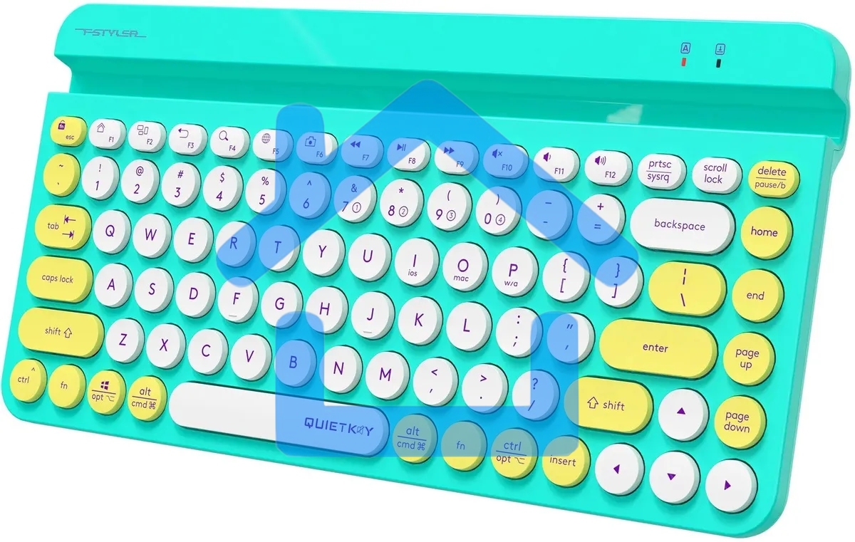 Клавиатура A4Tech Fstyler FBK30 беспроводная, USB, Bluetooth/Радиоканал, зеленый
