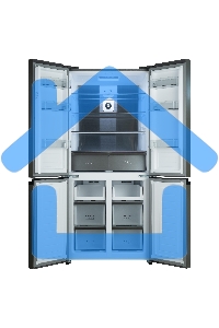 Холодильник Бирюса CD 496 TBG текстурированное черное стекло трехкамерный 334/162л морозилка снизу, NoFrost, Side by Side