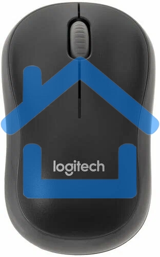 Мышь беспроводная Logitech M186 черный/серый, 1000 dpi, радиоканал, USB, кнопки - 3