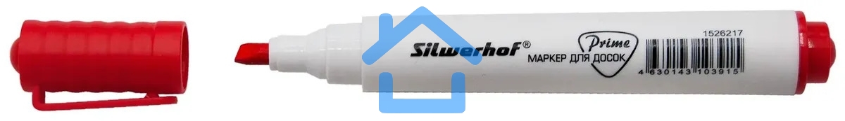 Маркер для досок Silwerhof Prime+, скошенный пишущий наконечник, 2-5мм, красный, коробка