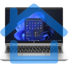 Ноутбук HP ProBook 440 G10 серебристый 14 FHD IPS 250 nits / i7-1355U / 8Gb (1x8Gb) / SSD 512G / Pike Silver Aluminum /F